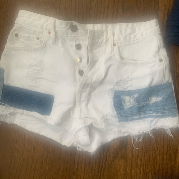 Grlfrnd multi patch denim shorts - Picture 1 of 3